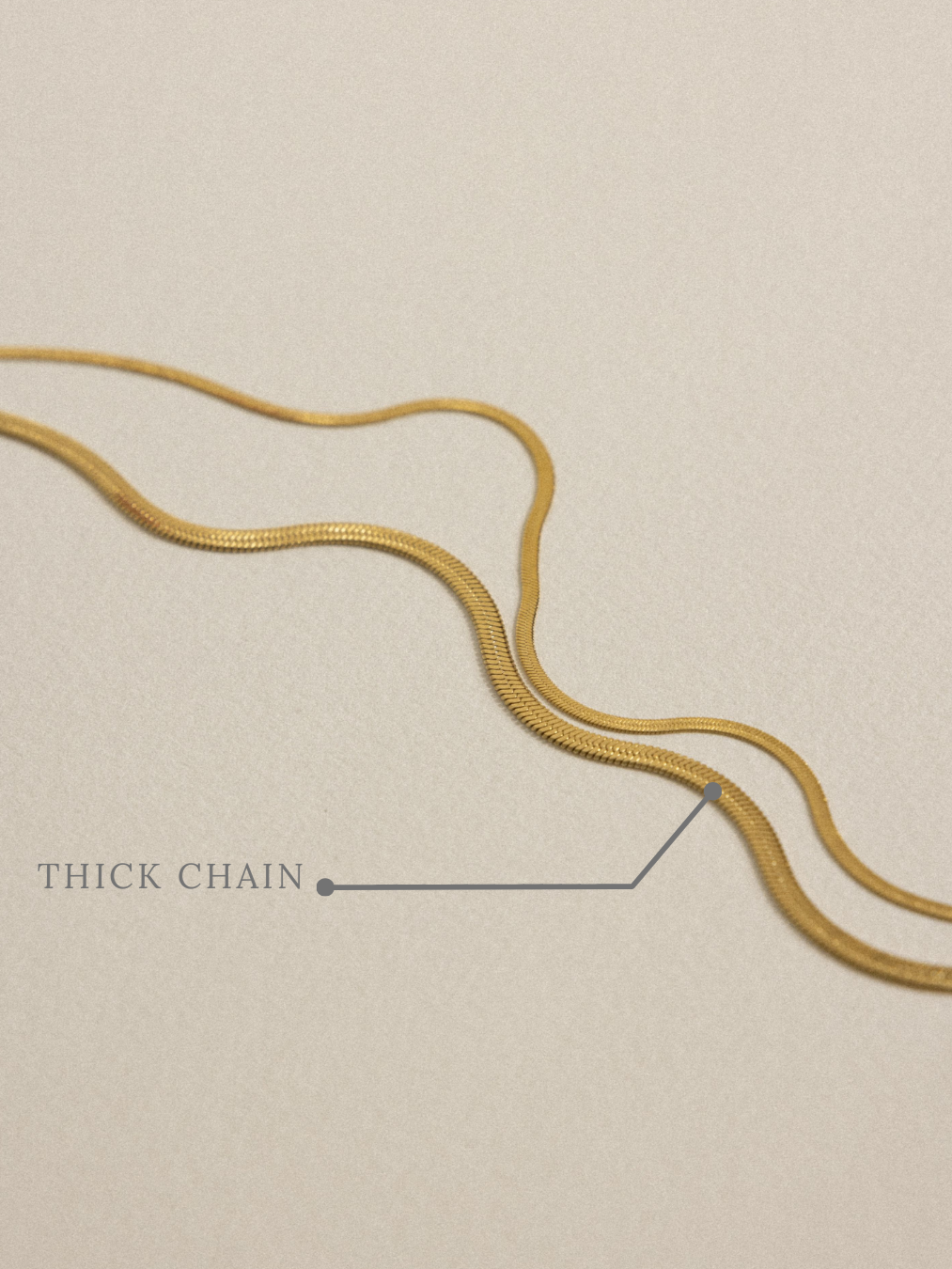 Flat chain necklace