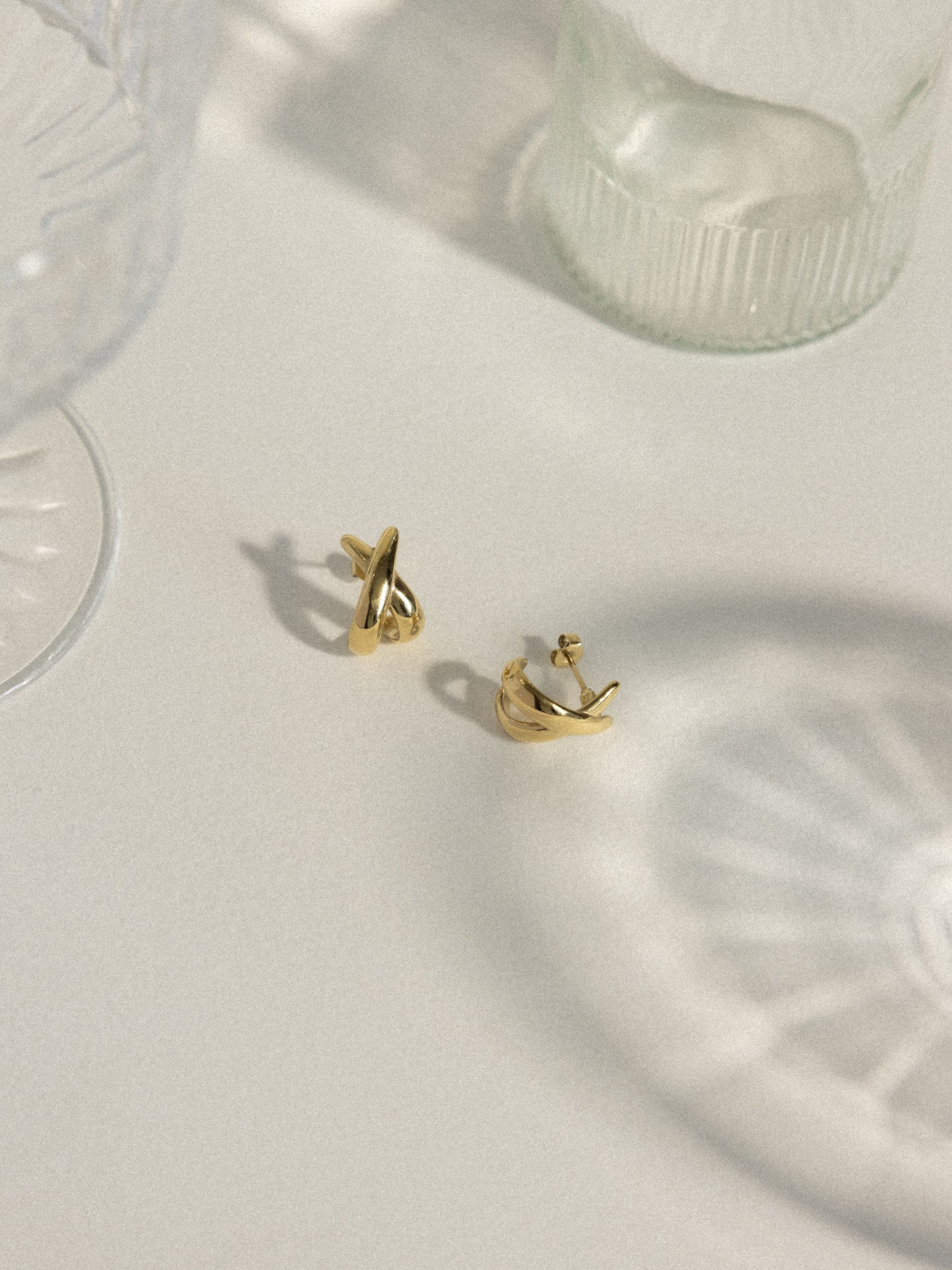 Contemporary cross earrings