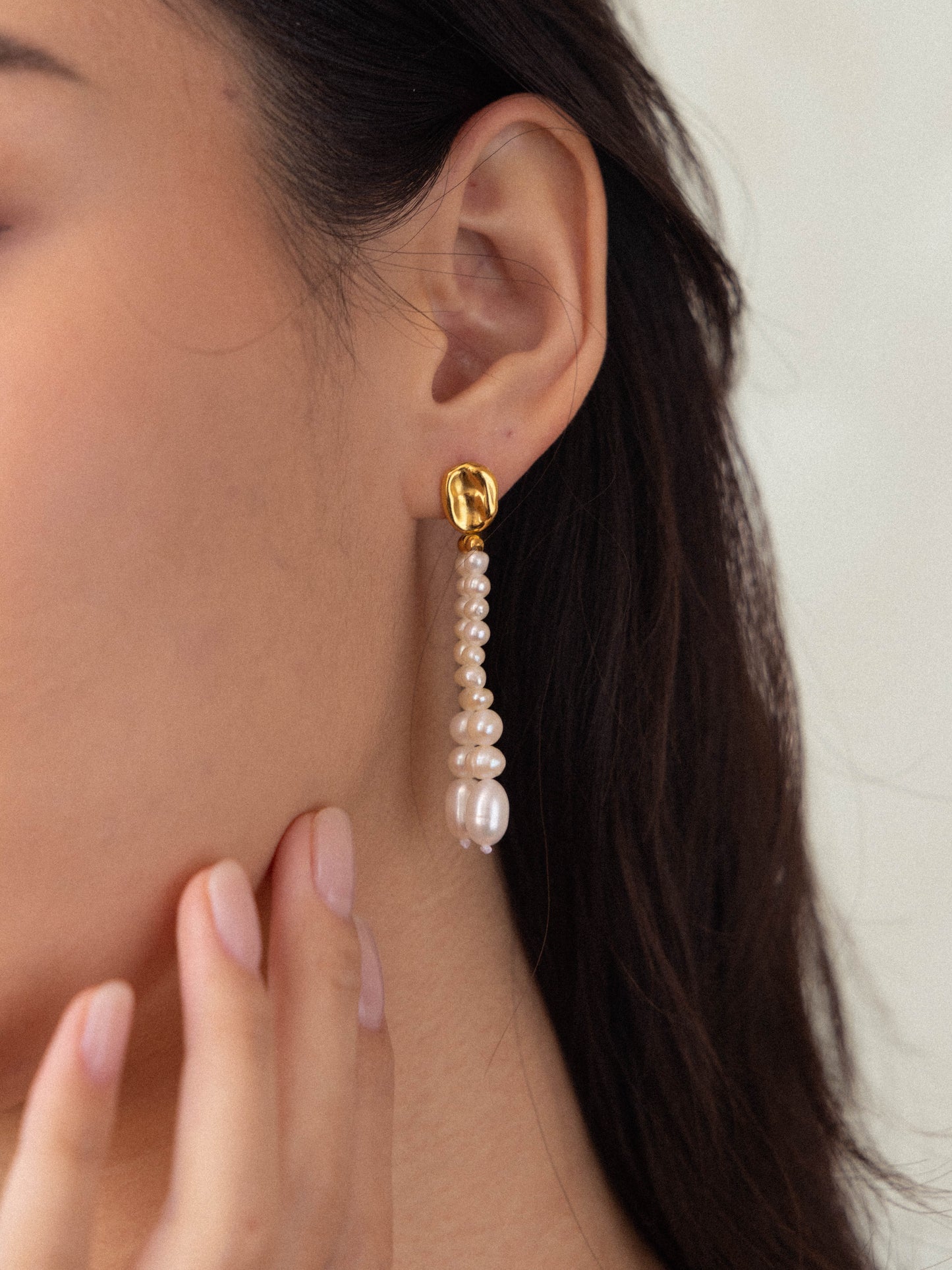 Pearl cascade earrings