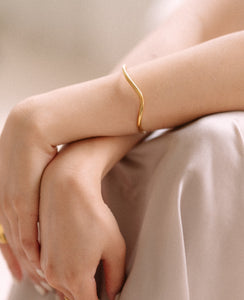 Soft swirl adjustable cuff bracelet