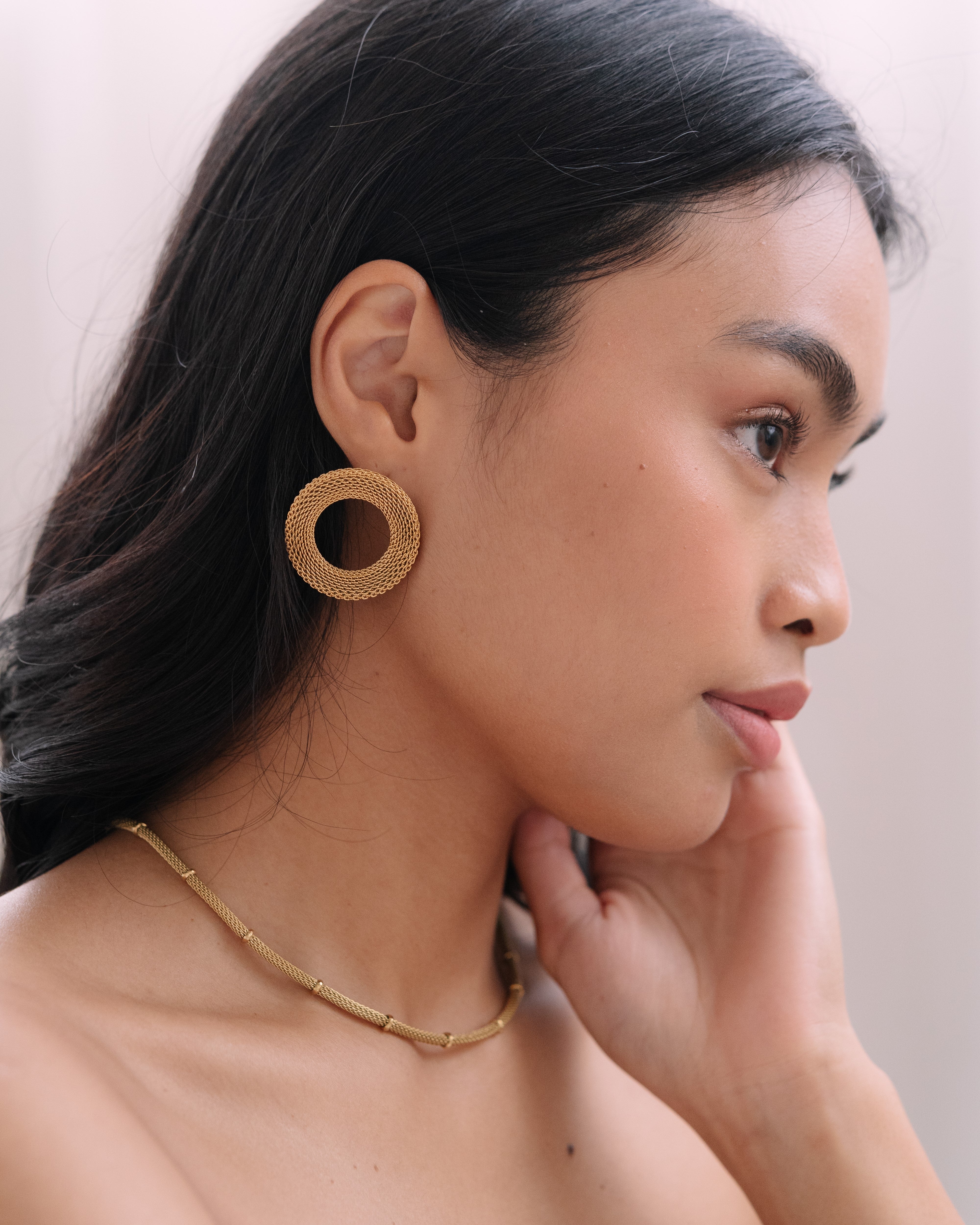 Classy mesh earrings