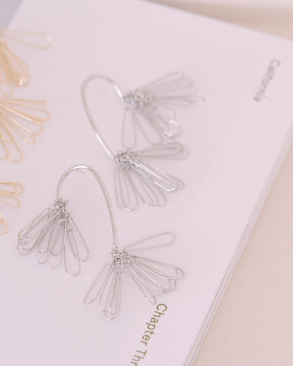 Abstract flower earrings