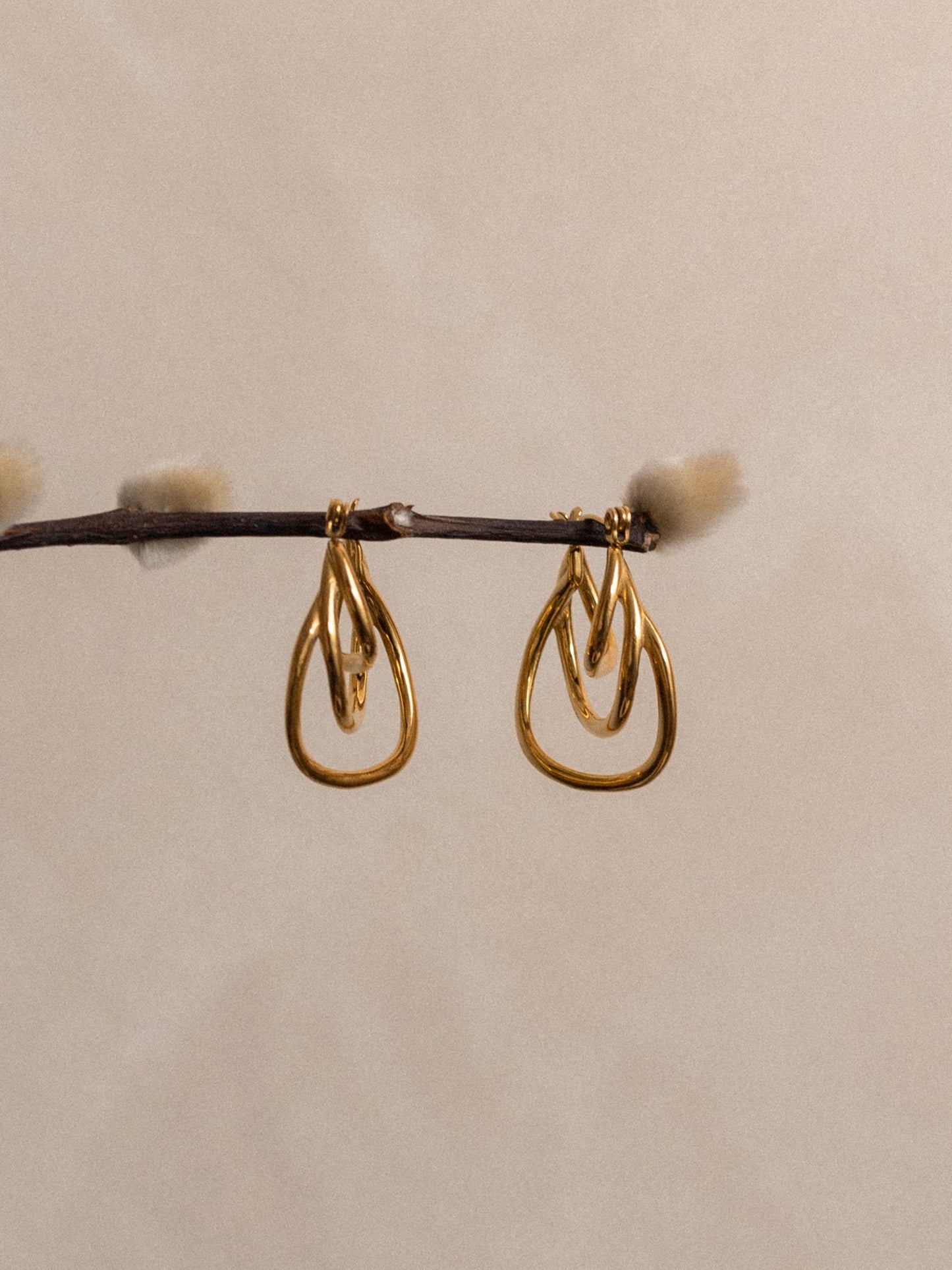 Soft flowy strands earrings