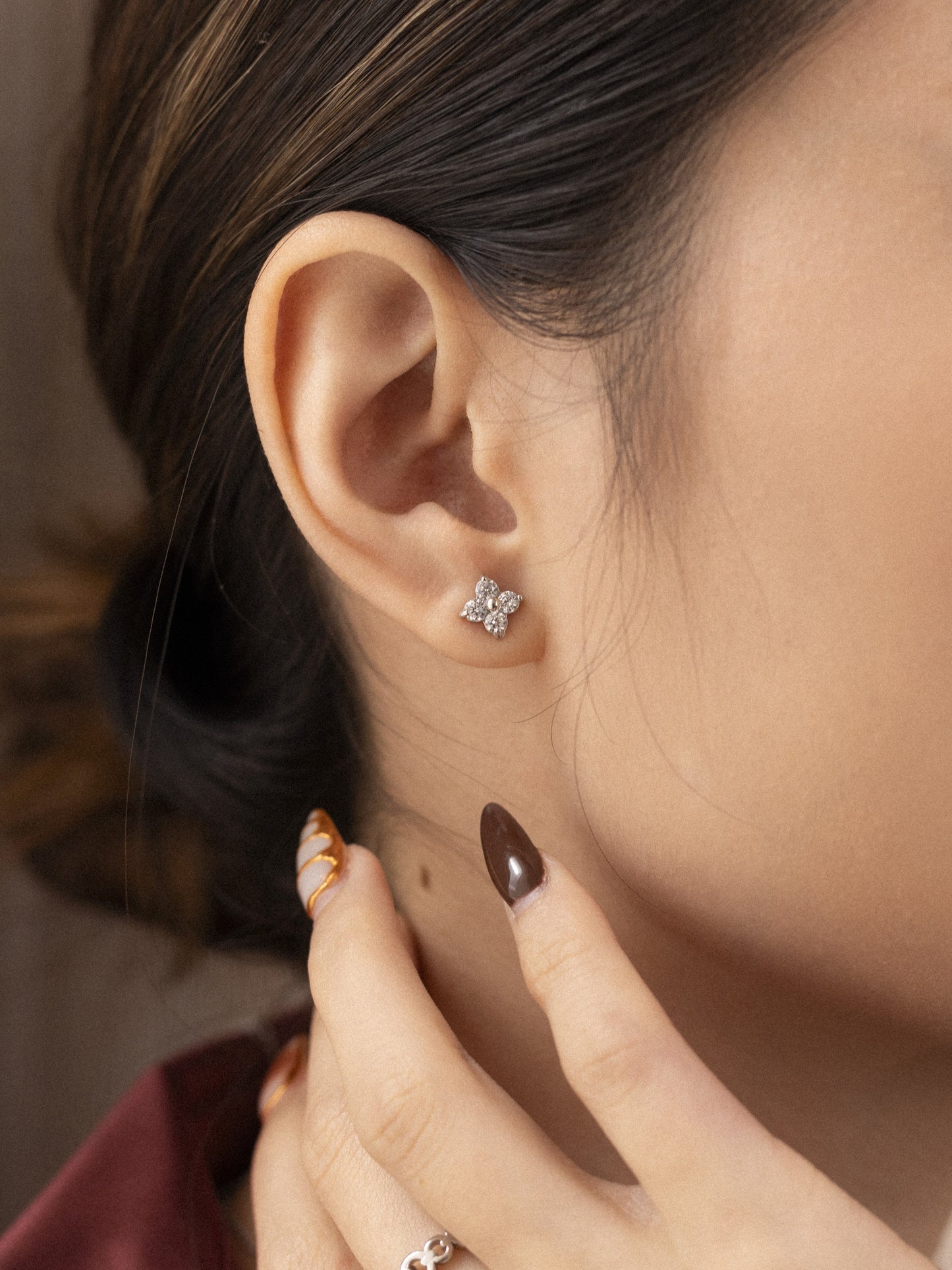 Midnight stars ear studs