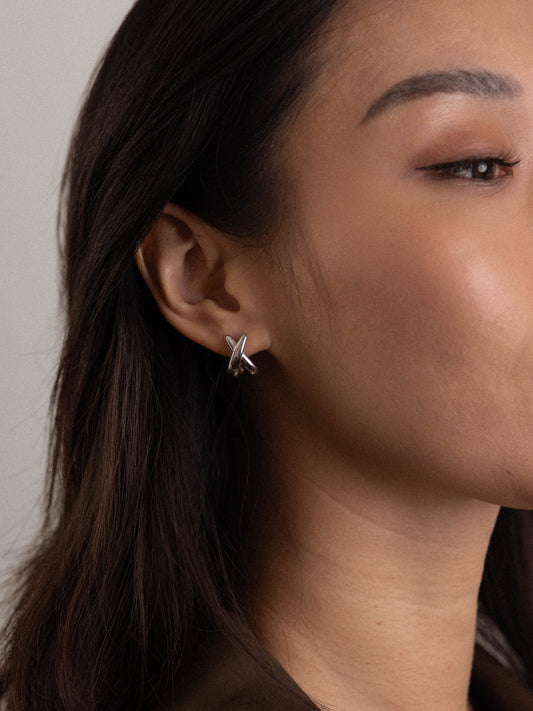 Contemporary cross earrings