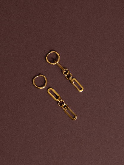 Modular chain earrings