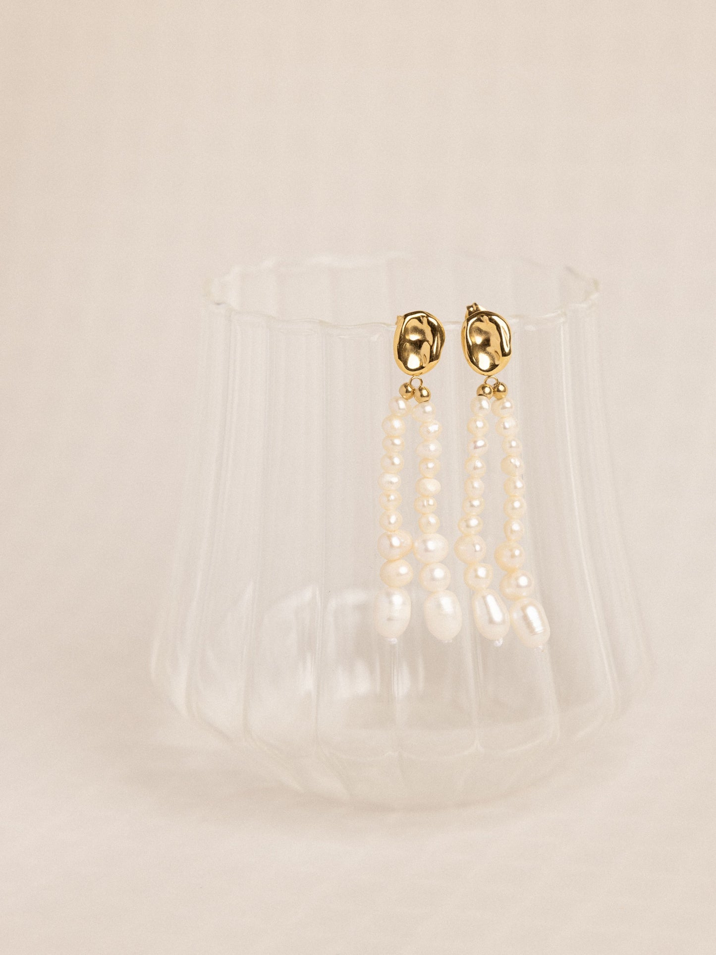 Pearl cascade earrings