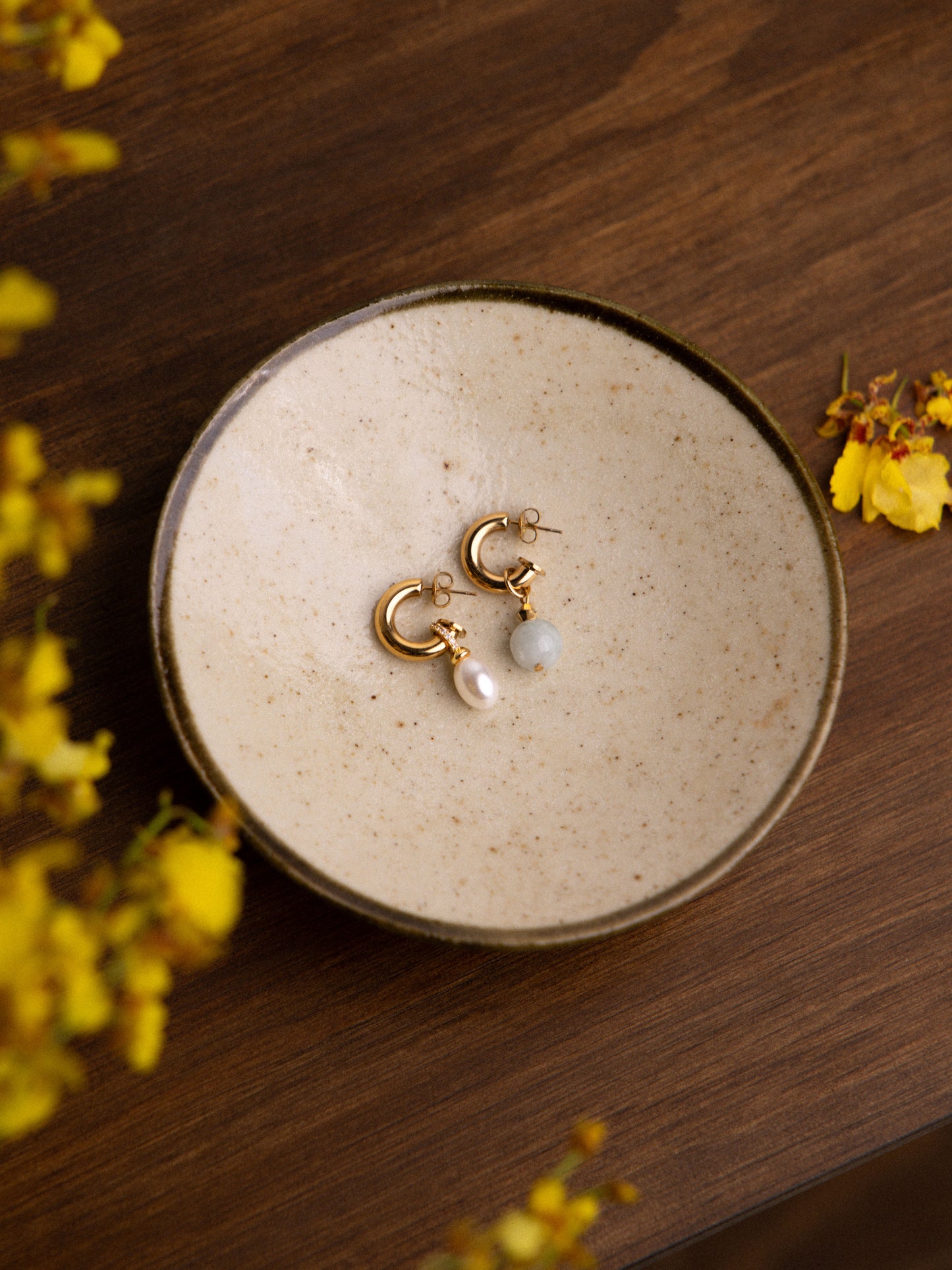 Pearl & Jade Three-Ways Convertible Earrings