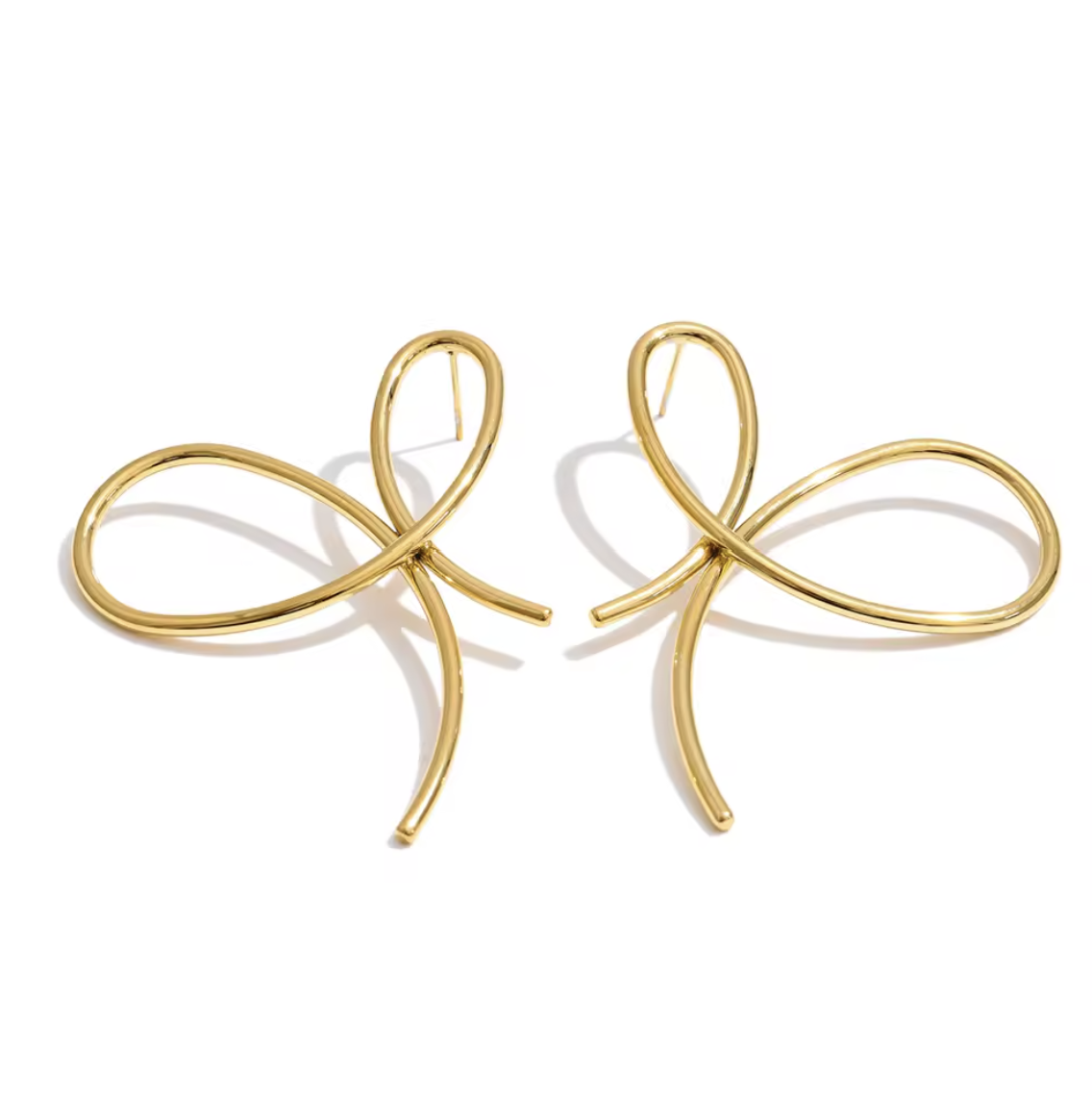 E462 Bold Ribbon Earrings