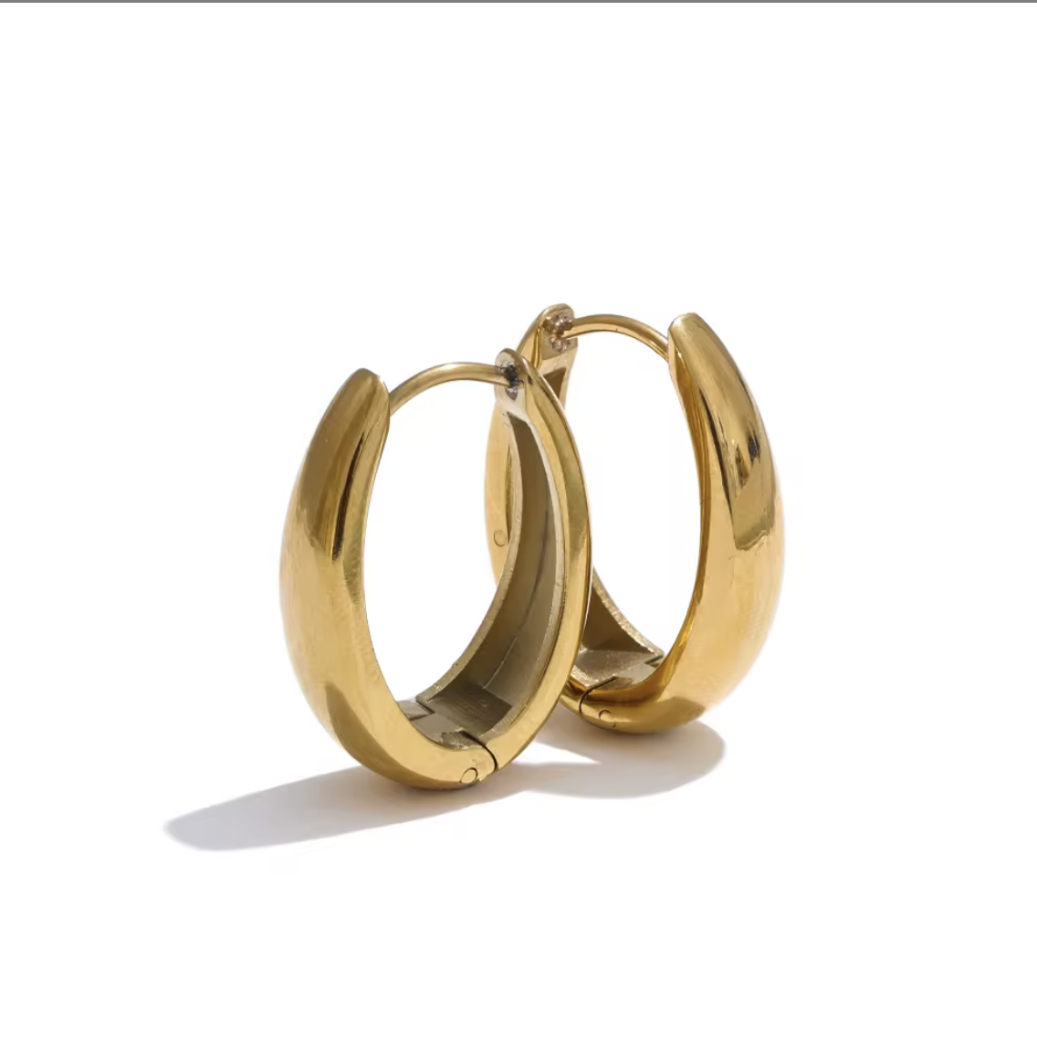 E472 Linear Hoop Earrings