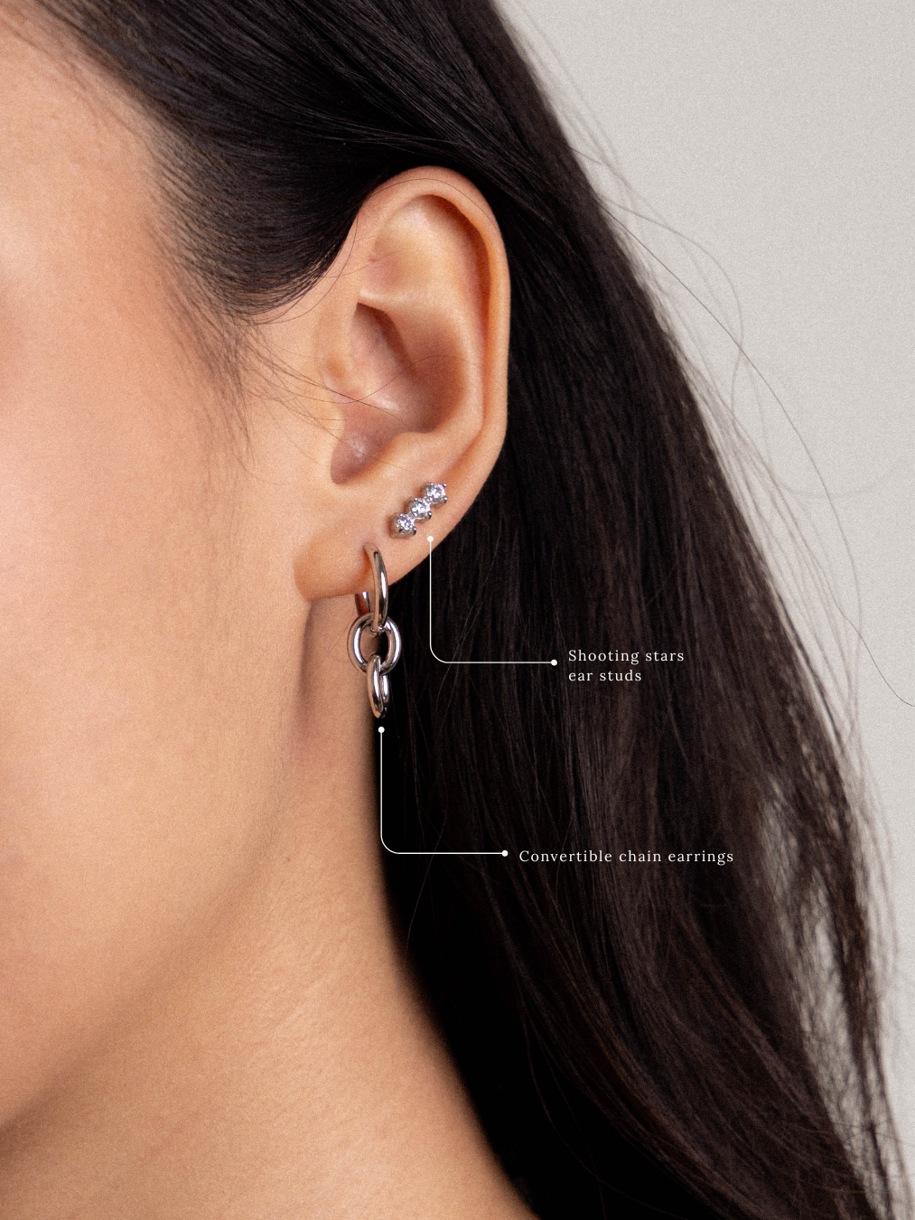 Convertible chain earrings