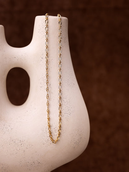 Fluted Link Chain Necklace