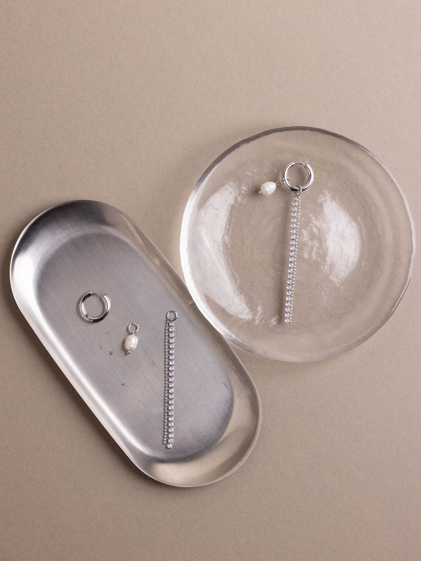 Pearls and stars convertible earrings