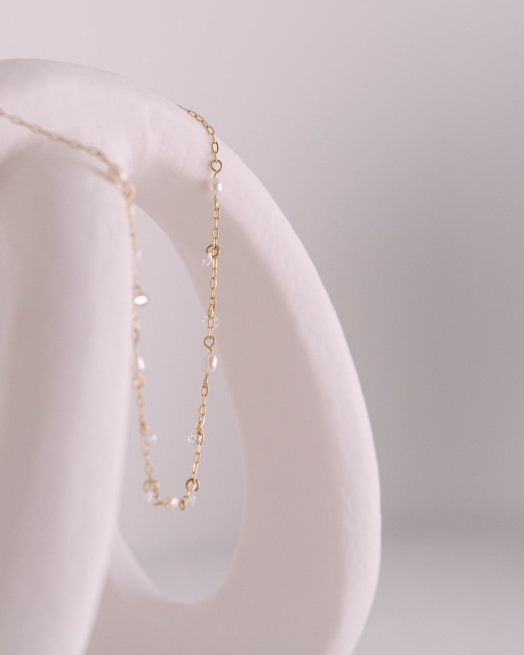 Tartiana pearl chain necklace