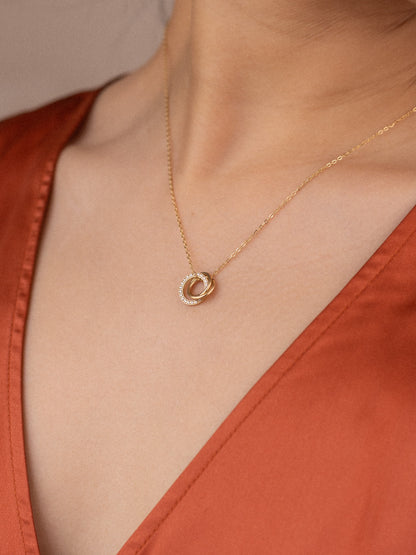 Golden halo necklace