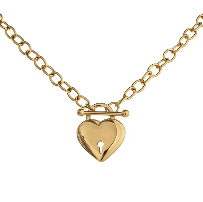 N309 Heartlock chain necklace