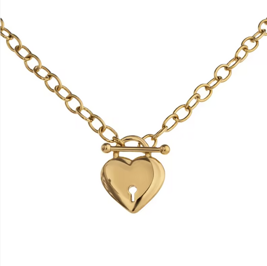 N309 Heartlock chain necklace