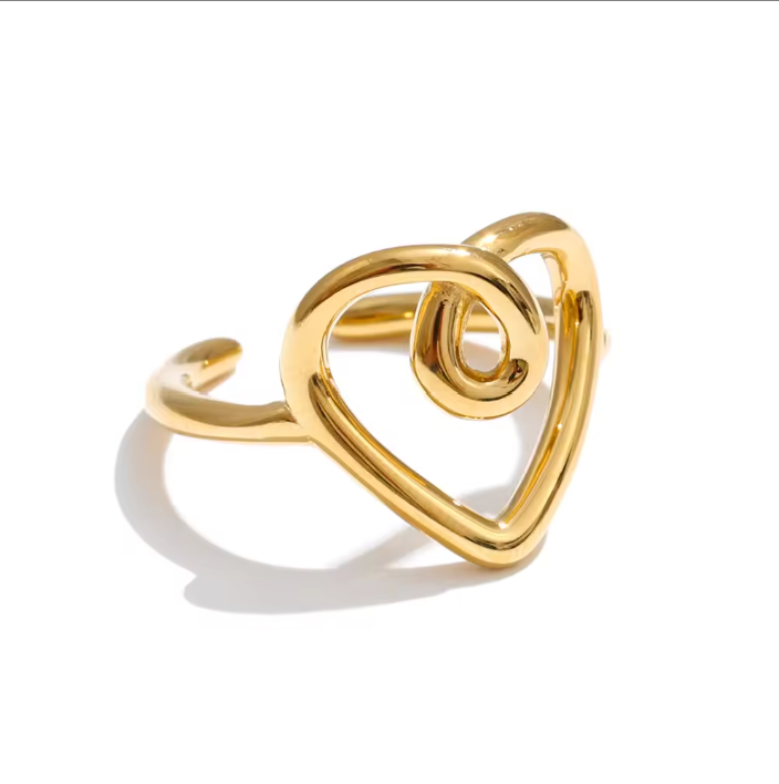R152 Heartline Adjustable Ring